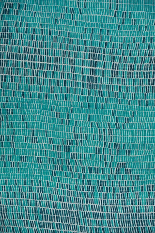 Black and Turquoise Normal Width Georgette Fabric
