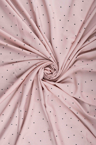 Onion Pink Small Polka Dots Big width Crepe Fabric