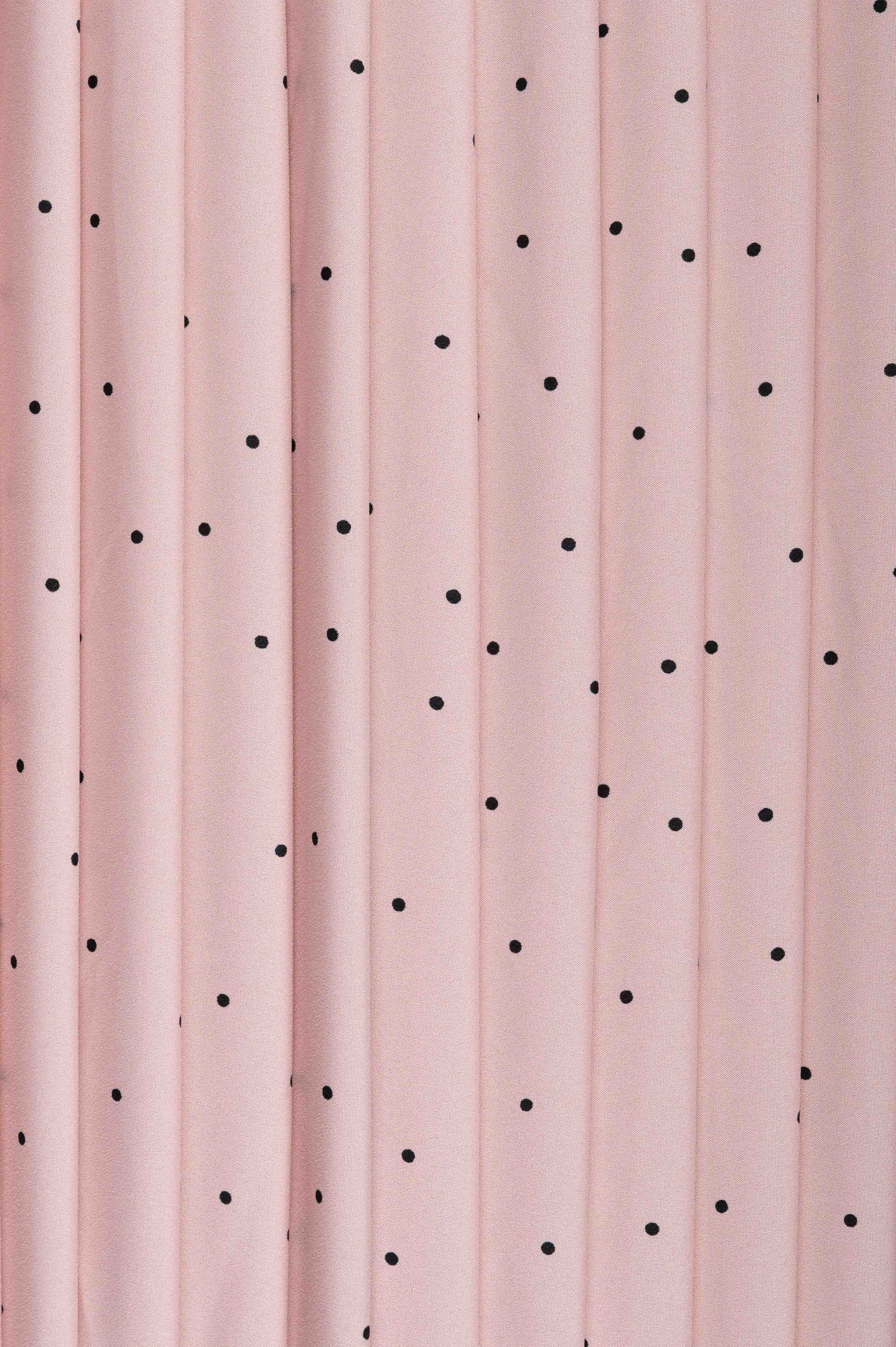 Onion Pink Small Polka Dots Big width Crepe Fabric