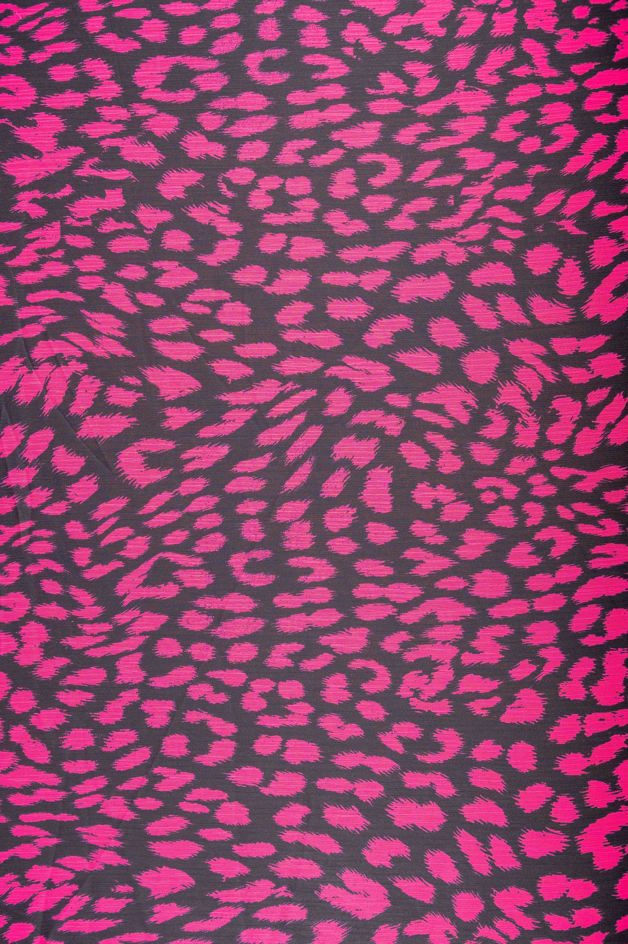 Black And Pink Big Width Georgette Fabric