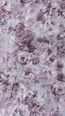 Multi Colour Floral  Big Width Chiffon Fabric