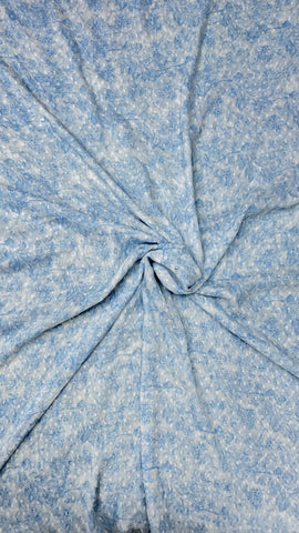 Powder Blue Booti Big Width Chiffon Fabric