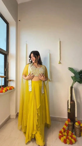 Lightweight Olive Green Saree with Silver Thread Embroidery