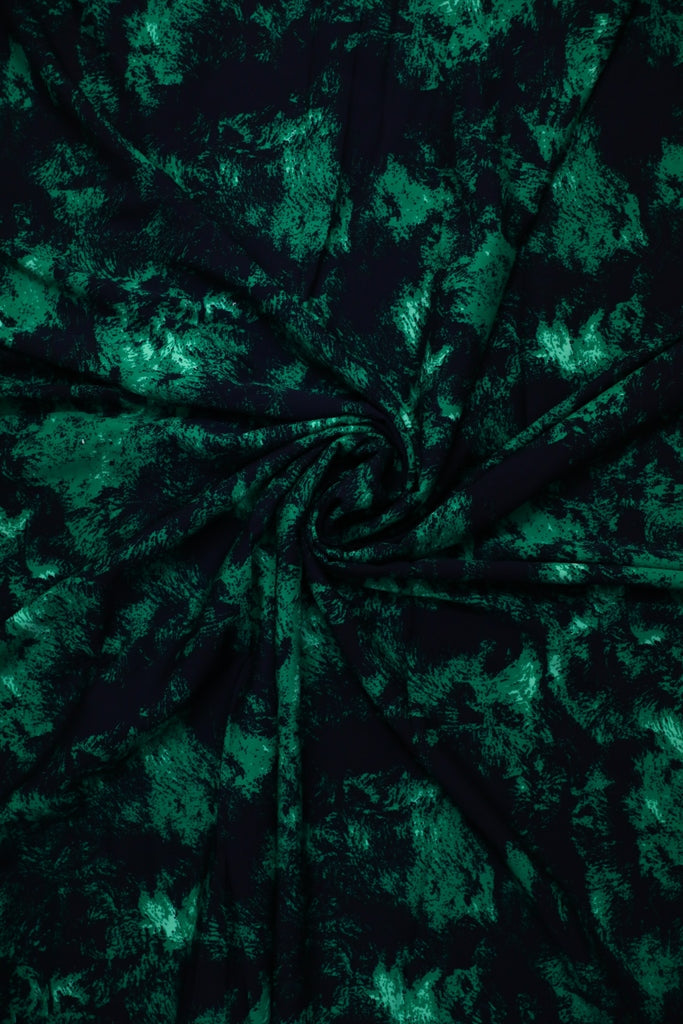 Dark Green Small Width Crepe Fabric