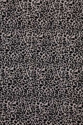 Black And White Cheetah Small Width Crepe Fabric