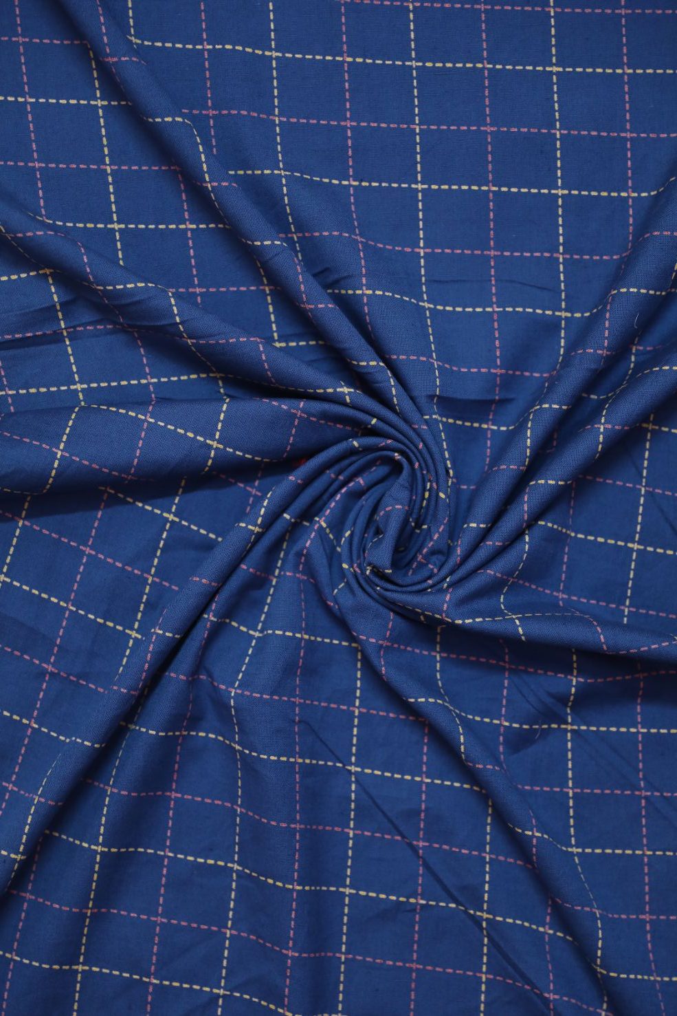 Blue Patterned Cotton Fabric