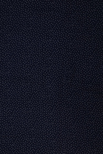 Navy Blue and White Tiny  polka Dots  Georgette Fabric
