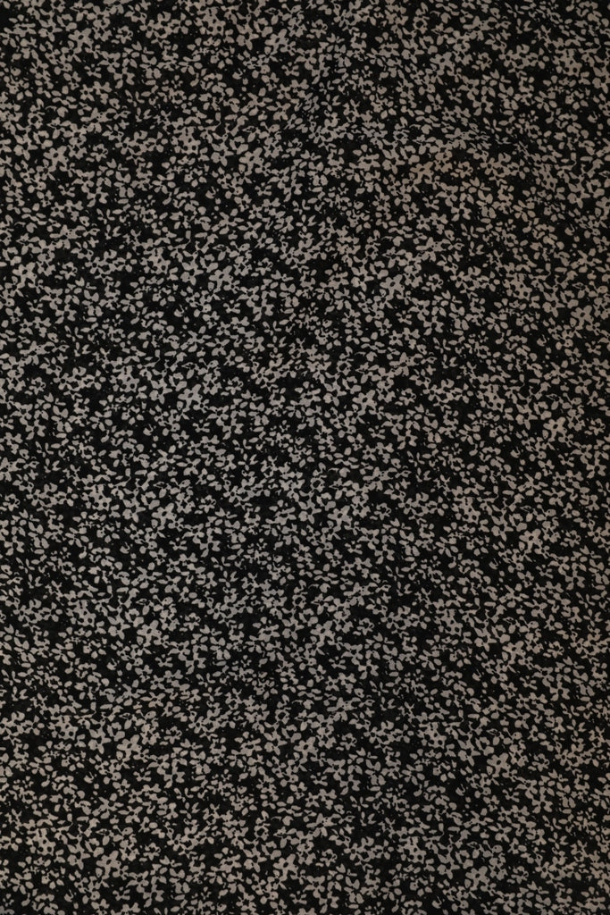 Black and White  Floral Big Width Georgette Fabric